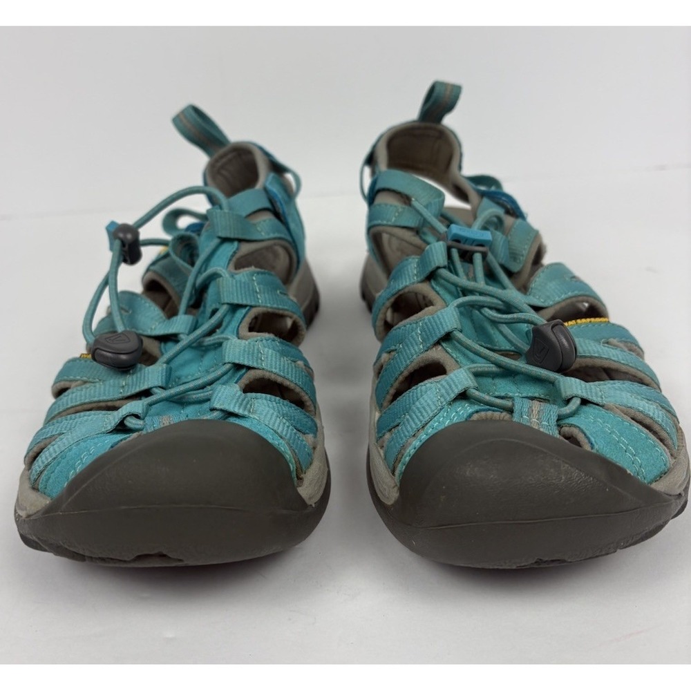 Keen Whisper Outdoor Closed Toe Sport Sandals Womens 9 Teal Gray Bungee - Picture 3 of 15